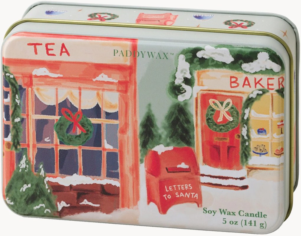 Vela perfumada Christmas Storefront (laranja doce, abeto)