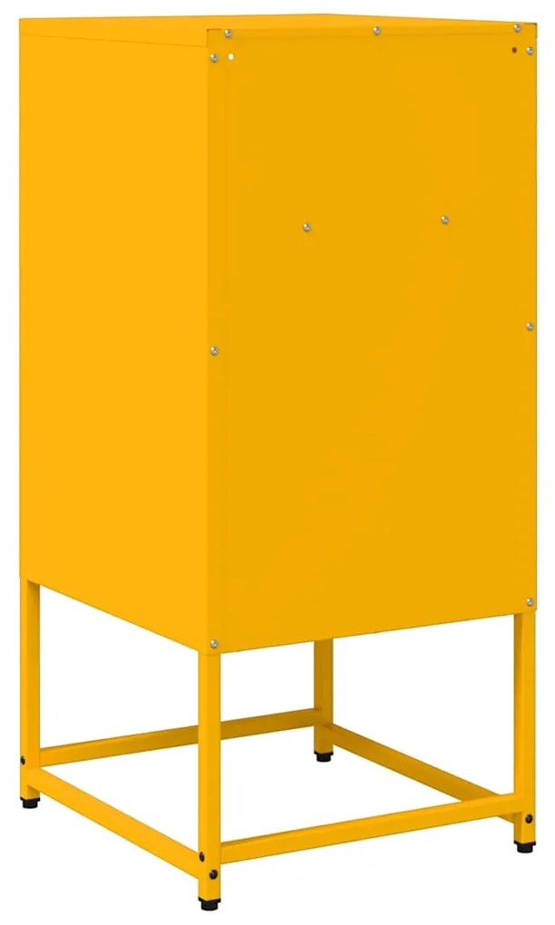 Mesa de cabeceira 36x39x78 cm aço laminado a frio mostarda