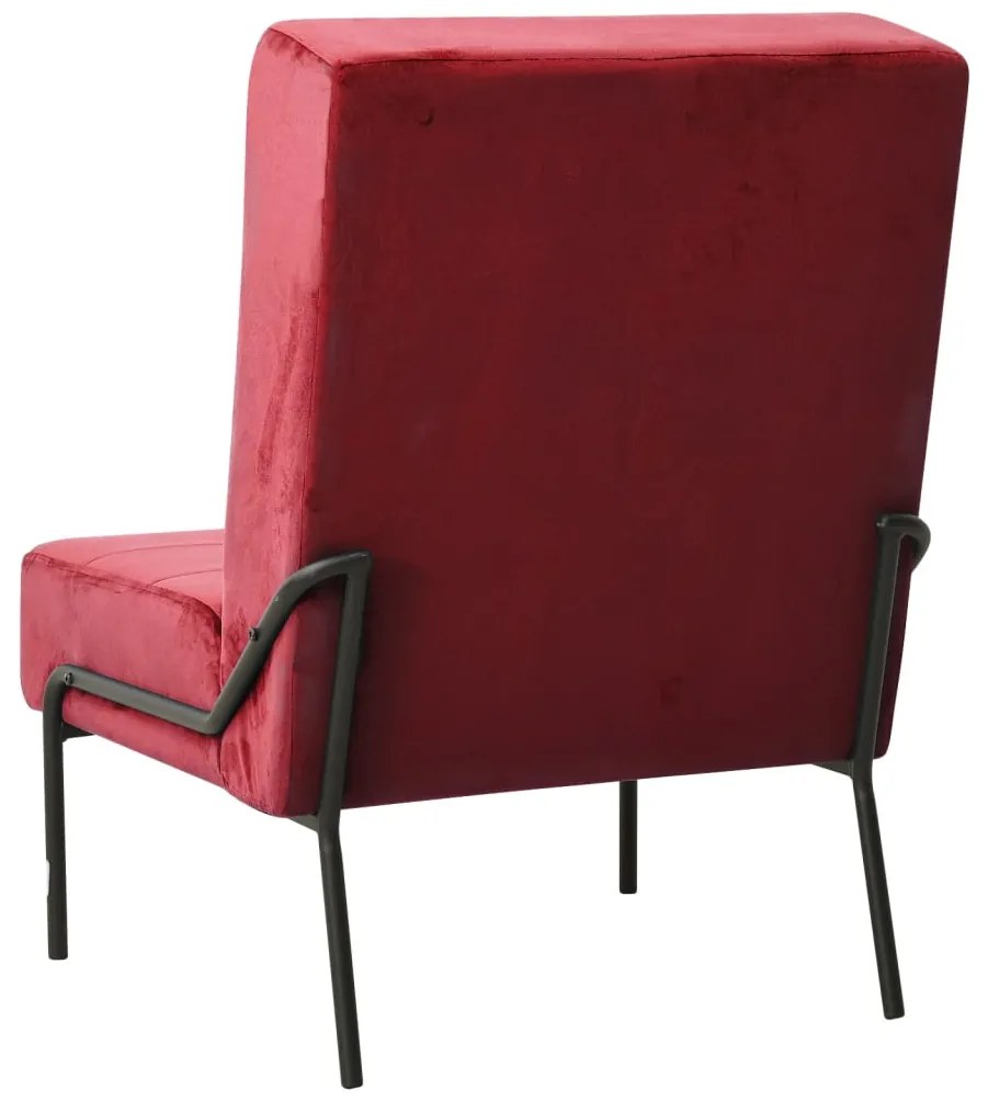Cadeira de descanso 65x79x87 cm veludo vermelho tinto