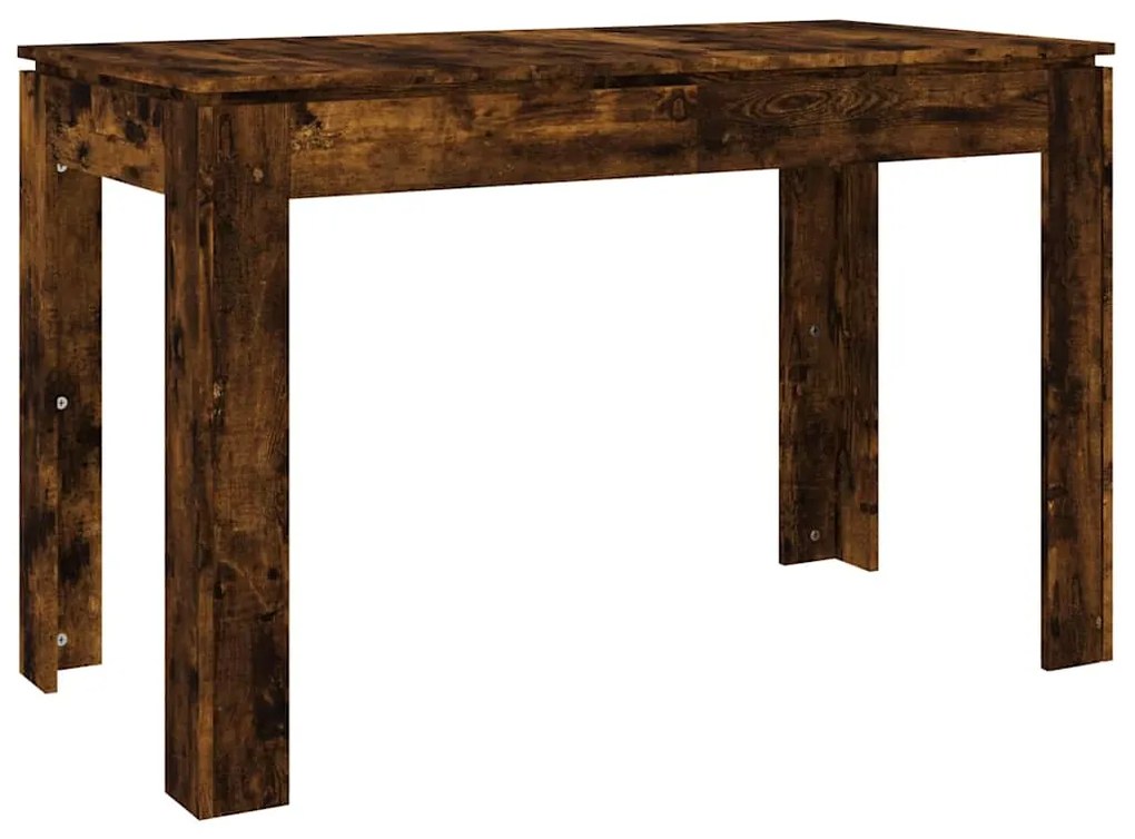 Mesa de jantar 120x60x76 cm madeira processada carvalho fumado