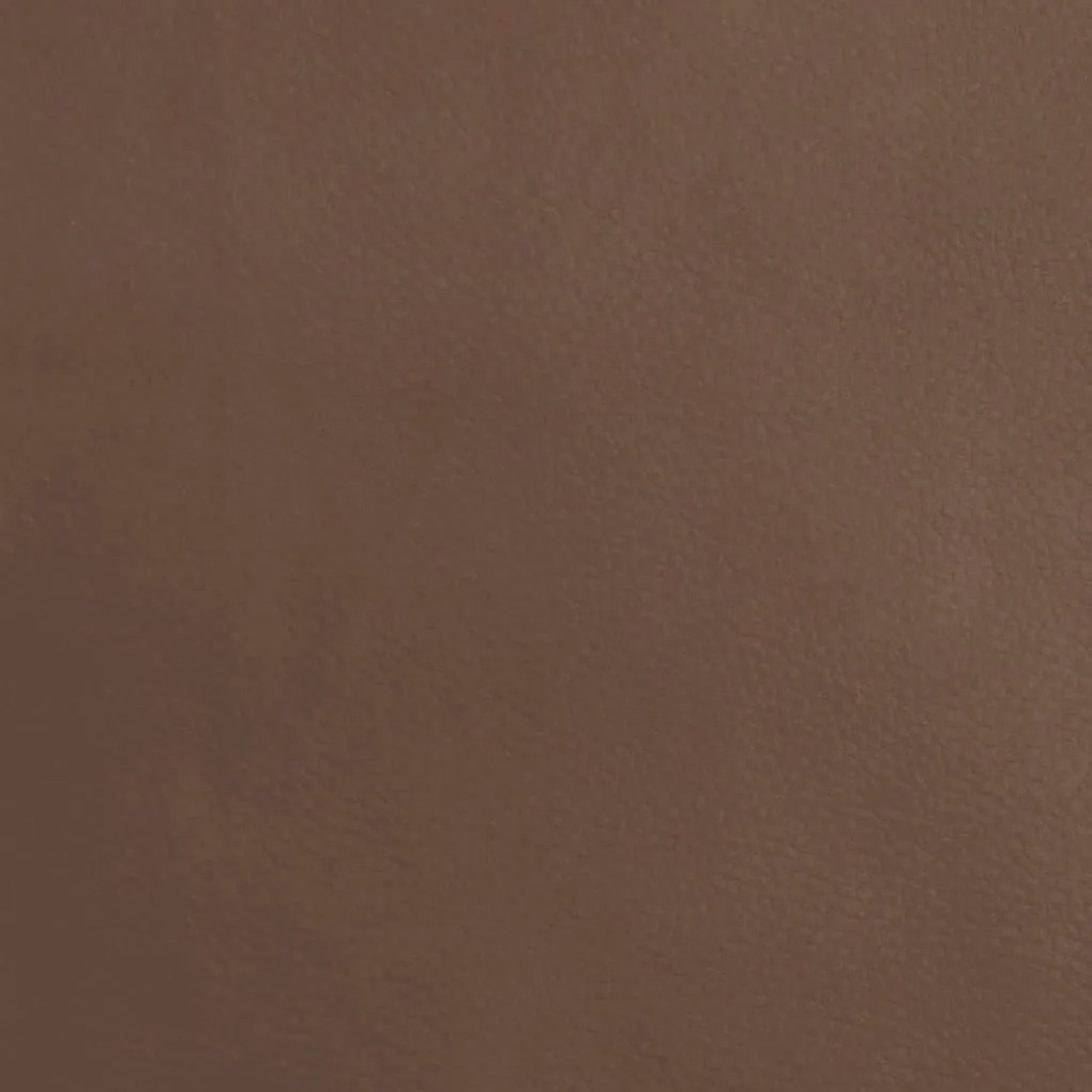 Sofá-cama de 2 lugares couro artificial castanho