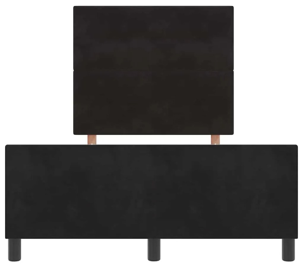 Cama vidaXL Preta 120x190 cm em Veludo