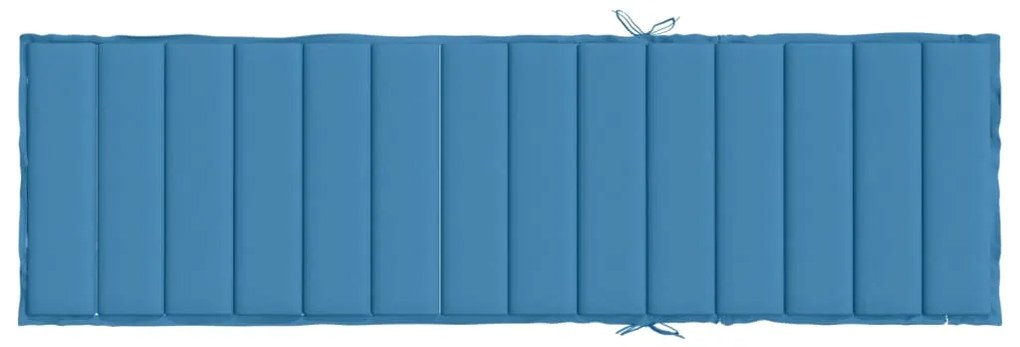 Almofadão para espreguiçadeira 200x60x4cm mesclado tecido azul