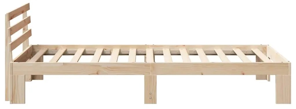 Estrutura de Cama de Madeira de Pinho Natural Madeira 75 x 190 cm