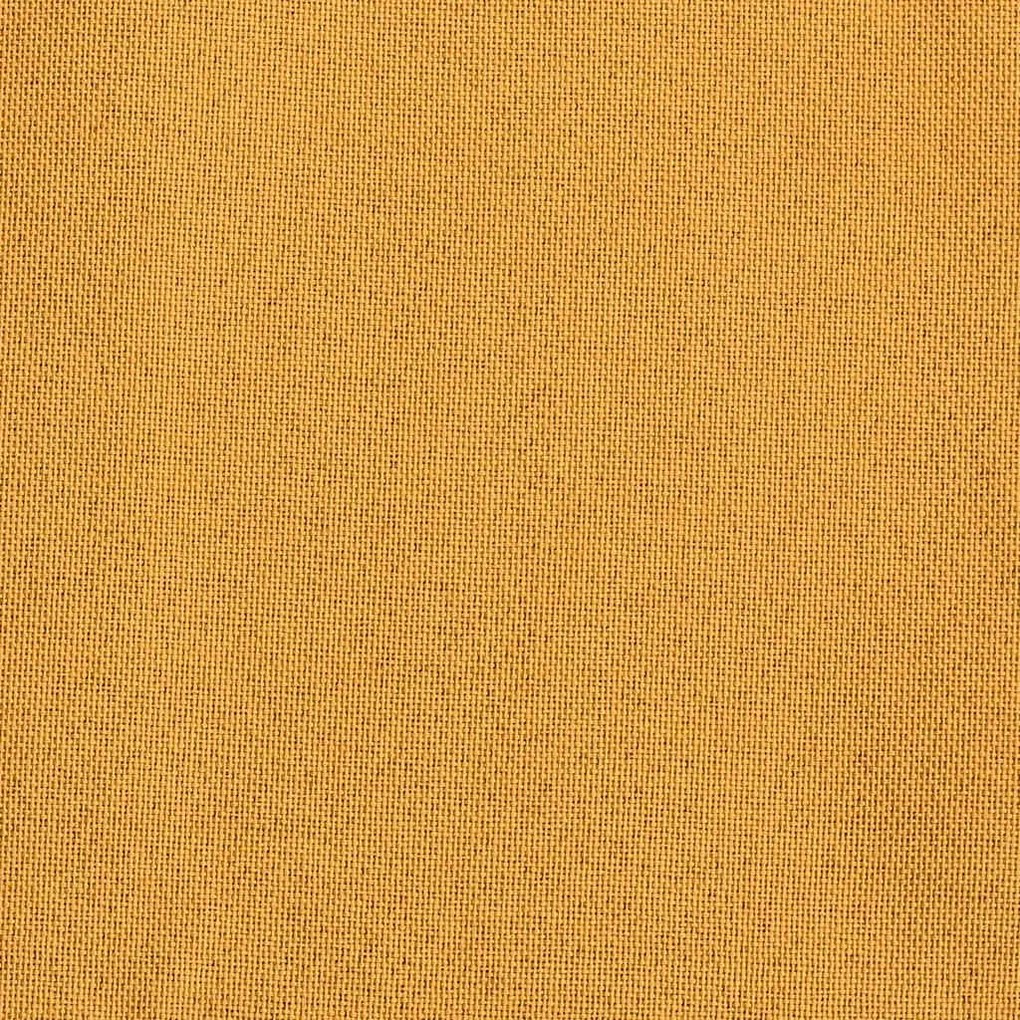 Cortinas opacas aspeto linho c/ ilhós 2 pcs 140x225 cm amarelo