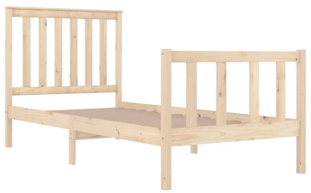 Estrutura de cama pequena solteiro 75x190 cm pinho maciço