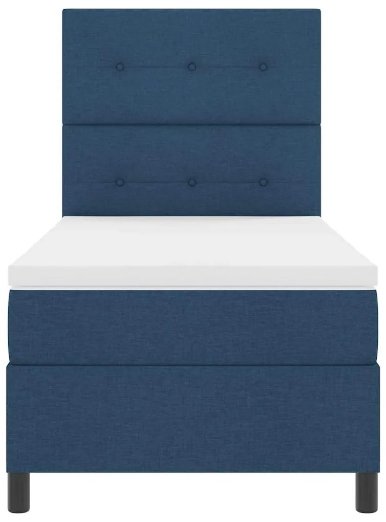 Cama Box com Colchão Azul 90x200 cm Tecido