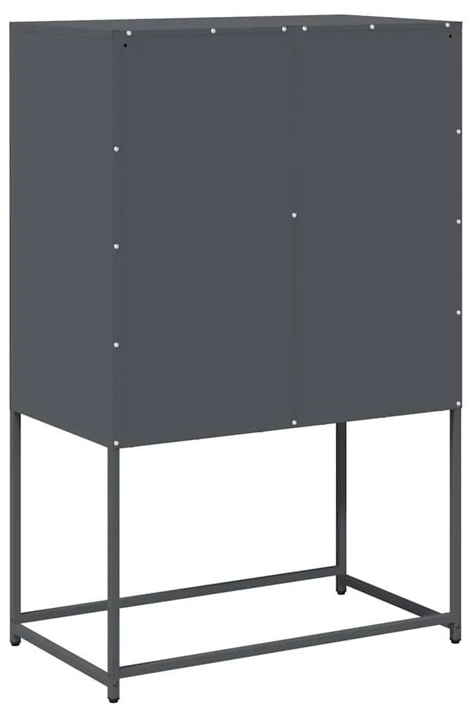 Aparador alto 68x39x107 cm aço antracite
