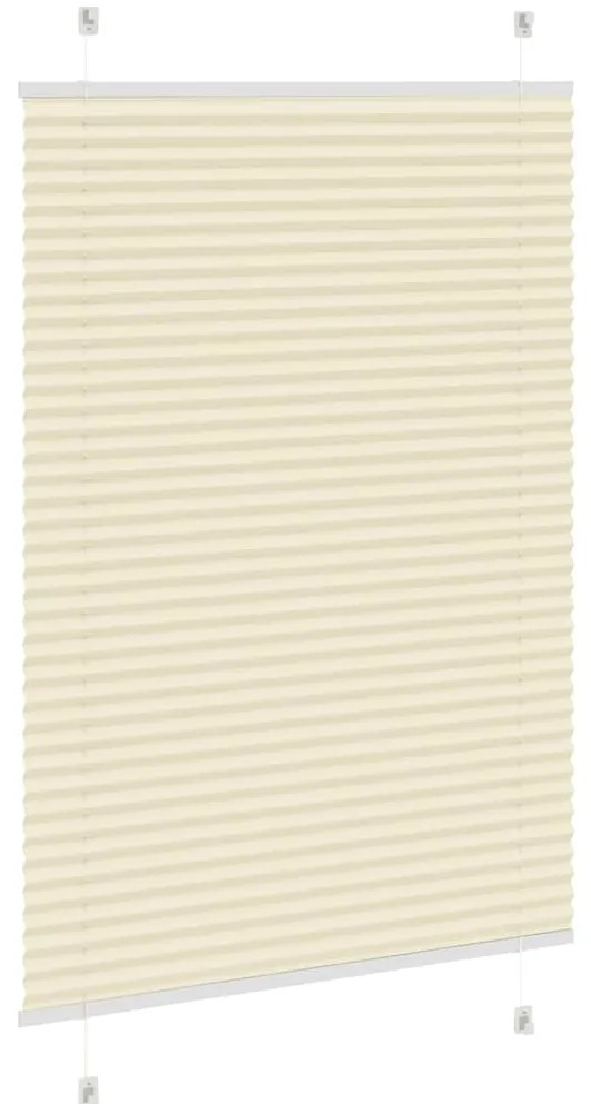 Creme Plissada Cega 85x150 cm Largura Tecido 84,4 cm Poliéster