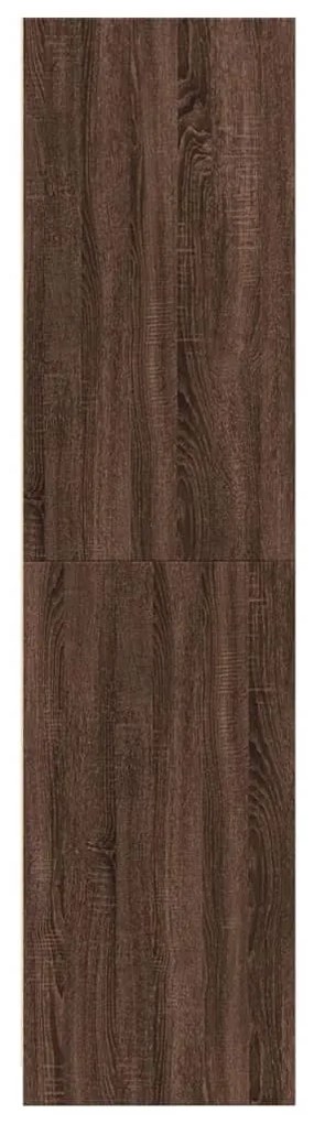 Roupeiro 100x50x200 cm derivados de madeira carvalho castanho