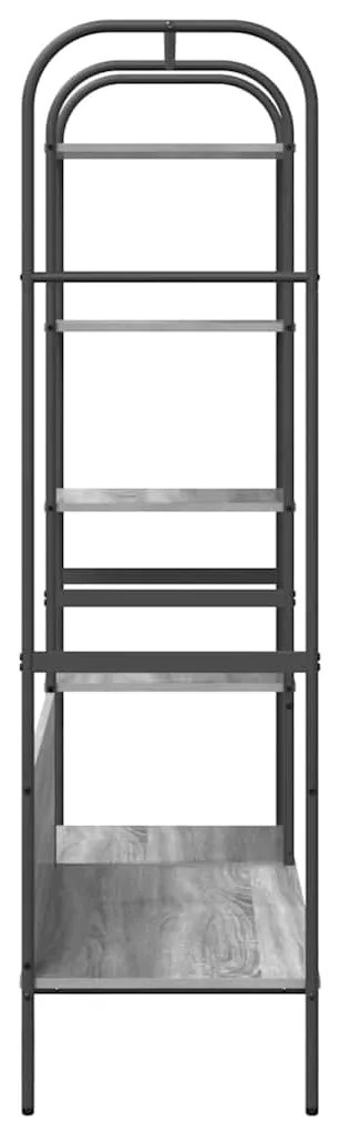 Cabideiro com Prateleiras Cinzento Sonoma 120x44x160 cm Madeira de Eng