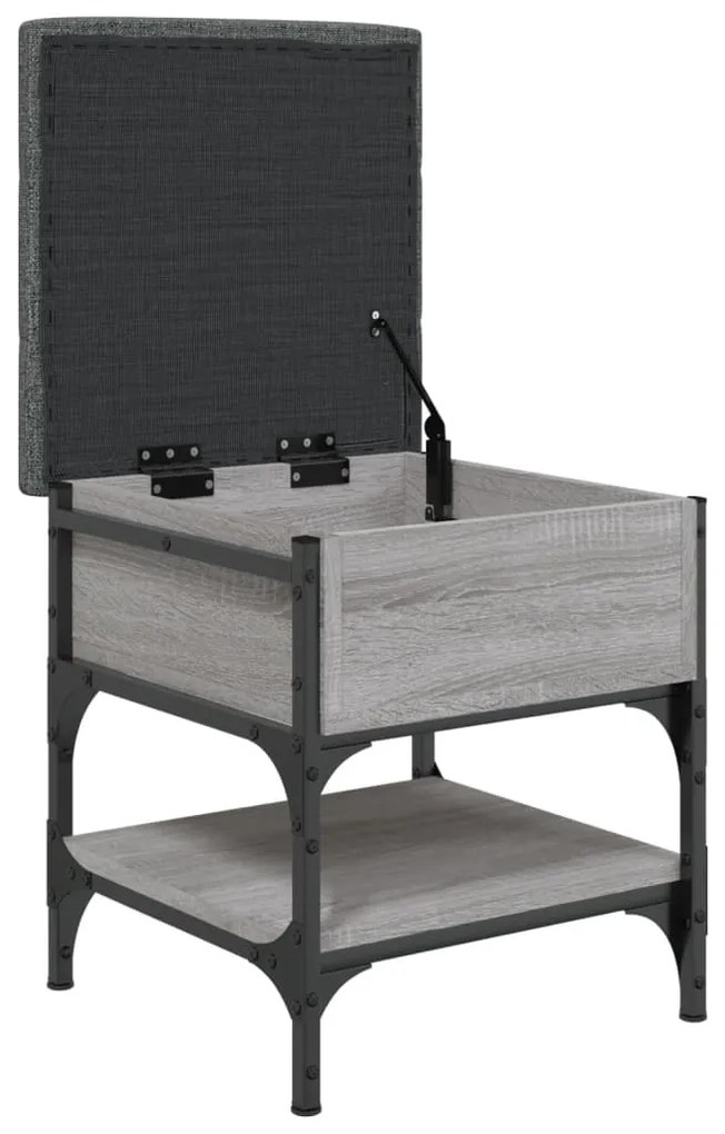 Banco sapateira 42x42x45cm derivados de madeira cinzento sonoma