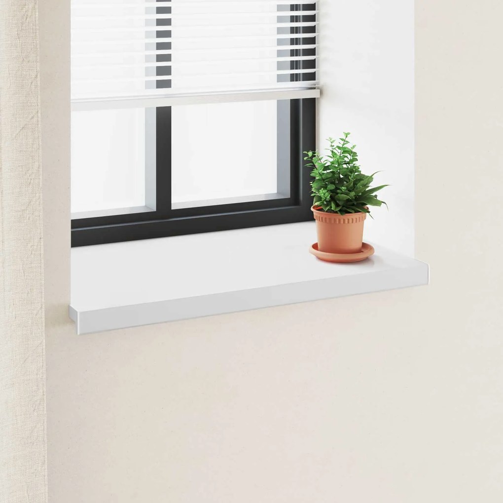 vidaXL Soleira de Janela Branco 80 x 50 x 4,5 cm PVC