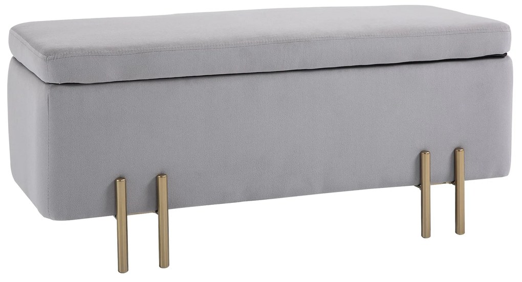 Banco com Arrumação – Avignon – 100x40x42 cm – Cinzento Claro