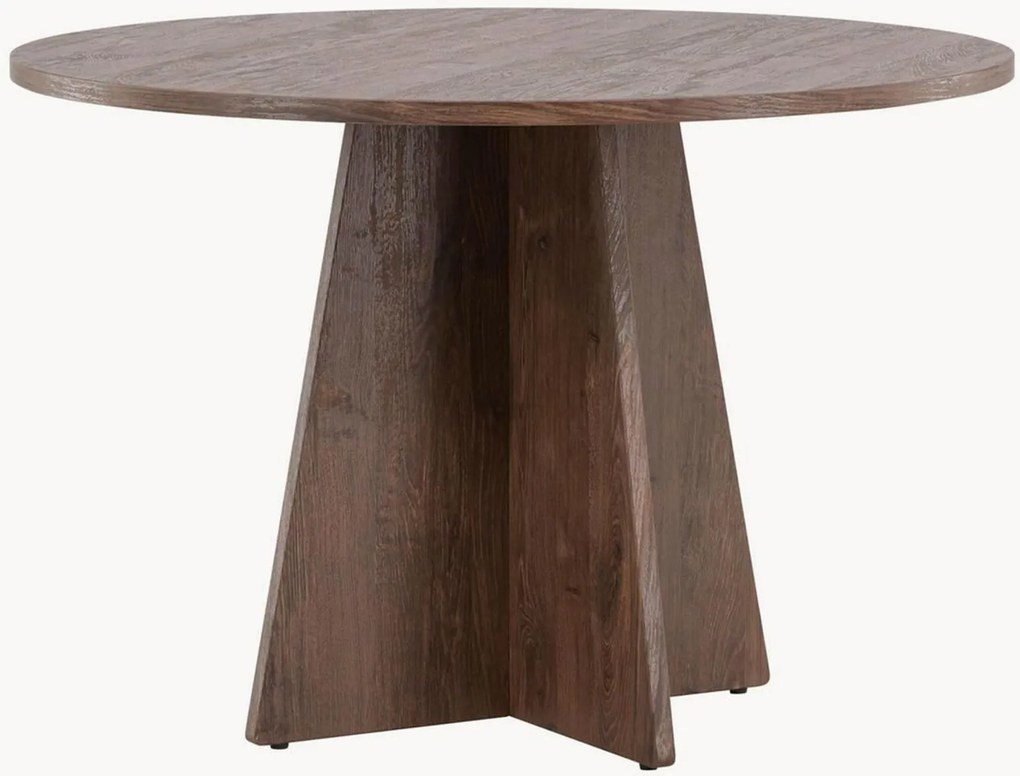 Mesa de jantar redonda com efeito de madeira Bootcut, Ø 110 cm