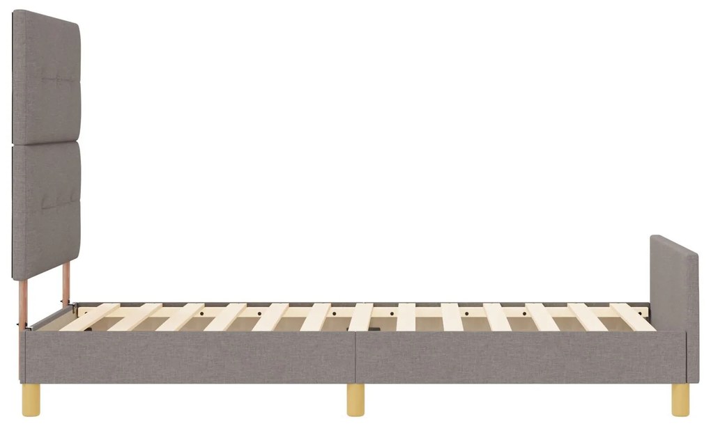 Estrutura de Cama vidaXL em Taupe, 90x190 cm, Tecido