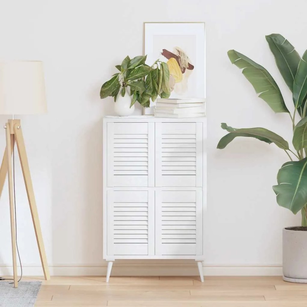 vidaXL Portas de armário 4 pcs design de persiana 39,5x29,5 cm branco