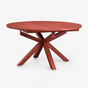 Mesa De Jantar Extensível Em Alumínio Barces 145-200x145 Cm Telha Vermelha - Sklum