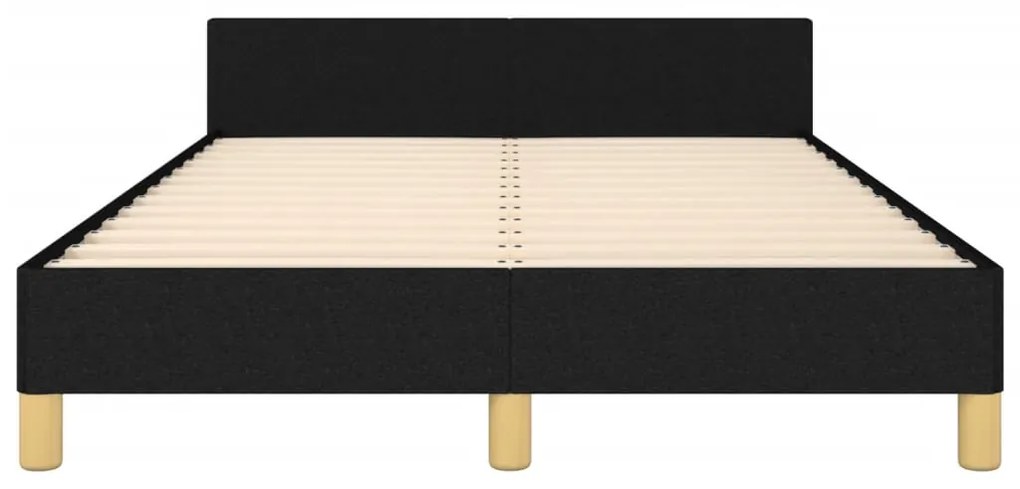 Estrutura de cama sem colchão preto 120x190 cm tecido