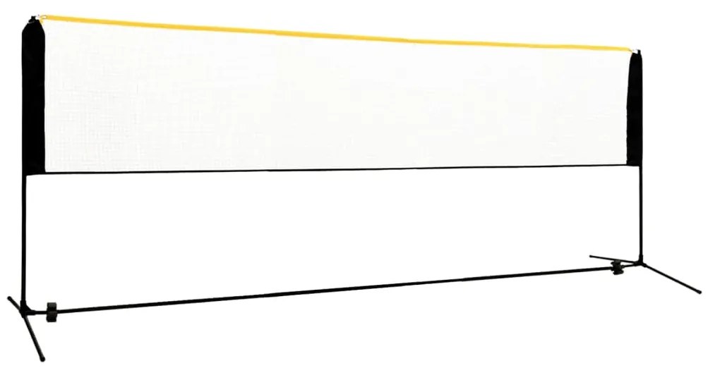 93368 vidaXL Rede de badmínton ajustável 400x103x94-158 cm metal