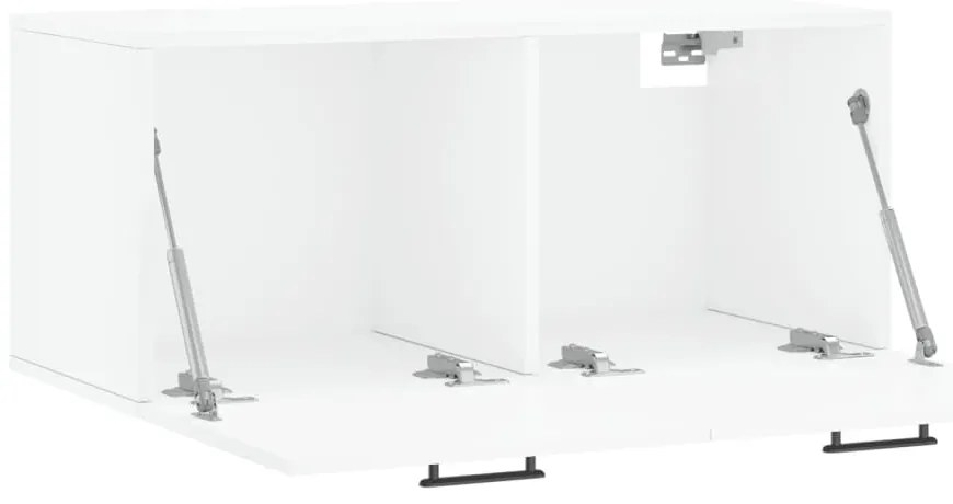 Armário de parede 80x36,5x35 cm deriv. madeira branco brilhante