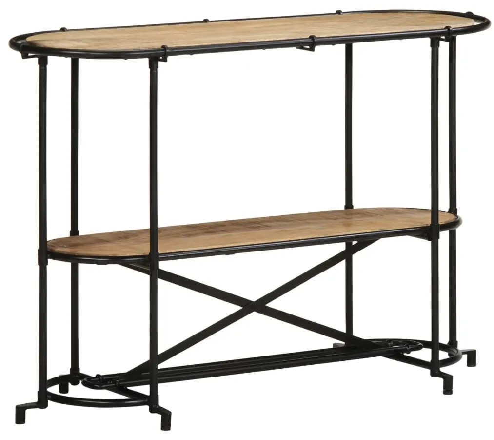 Mesa consola 110x42x76 cm madeira de mangueira áspera maciça