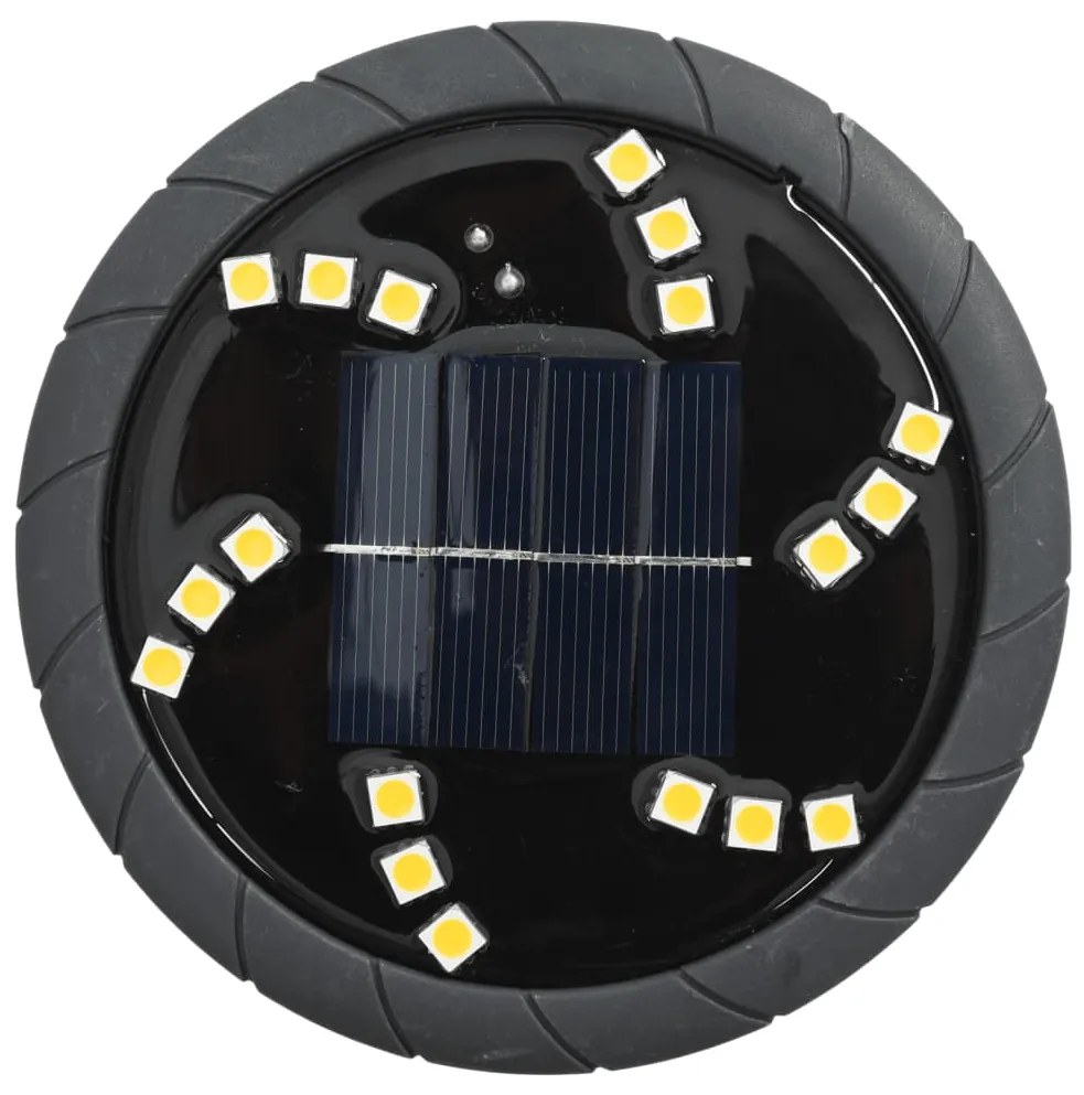 Luzes solares para exterior com espigões 4 pcs branco quente