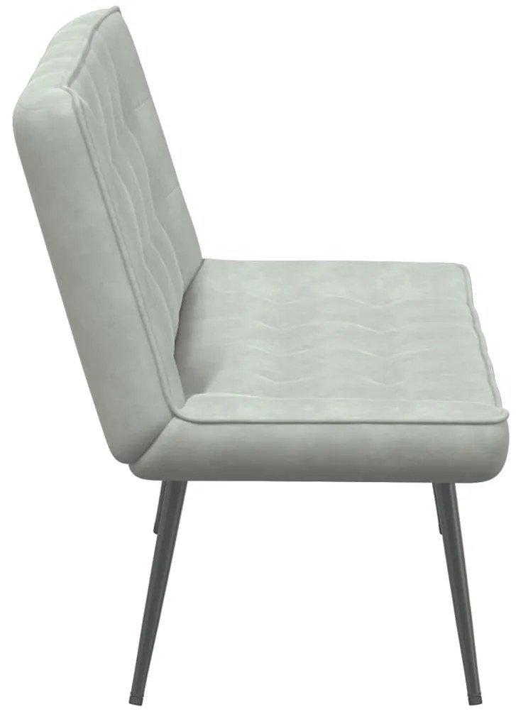 Banco 110x74x84 cm veludo cinzento-claro