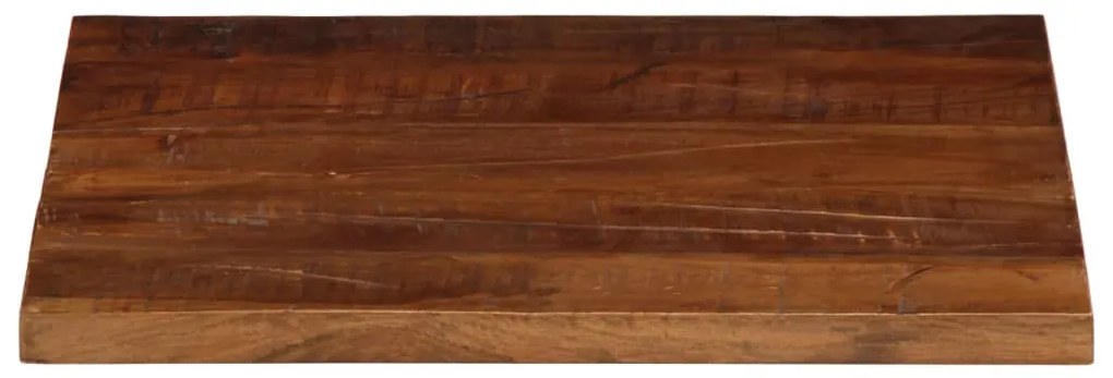 Tampo de mesa retangular 60x50x2,5 cm madeira recuperada maciça