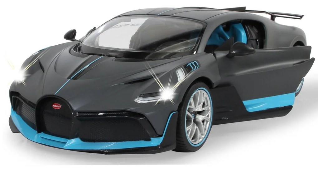 Carro Telecomandado Bugatti Divo 1:14 2,4GHz Door manual Cinzento