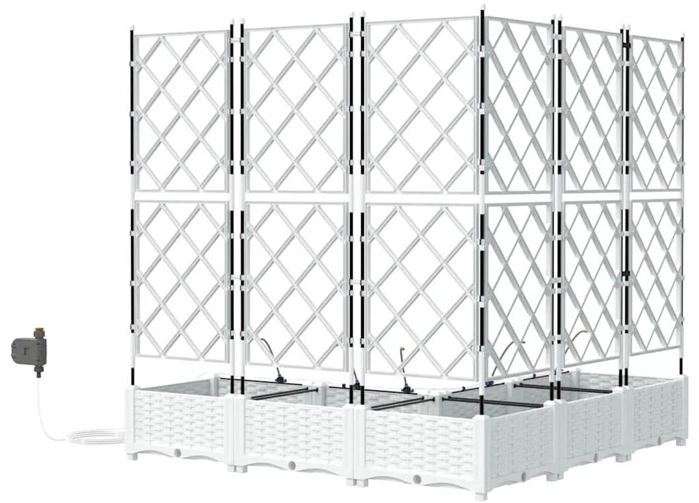 Jardineiras de Jardim 1 pc Branco 120 x 120 x 126 cm Plástico