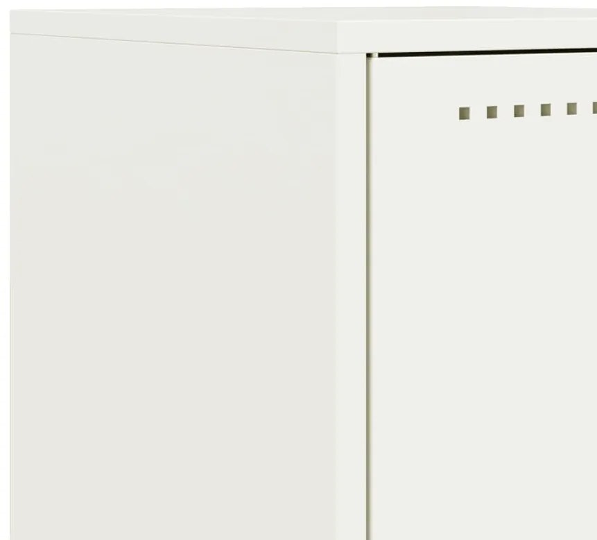 Mesa de cabeceira 36x39x60,5 cm aço branco