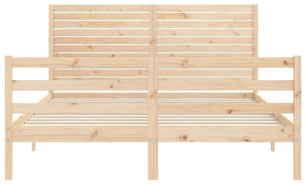 Estrutura de cama King Size com cabeceira madeira maciça