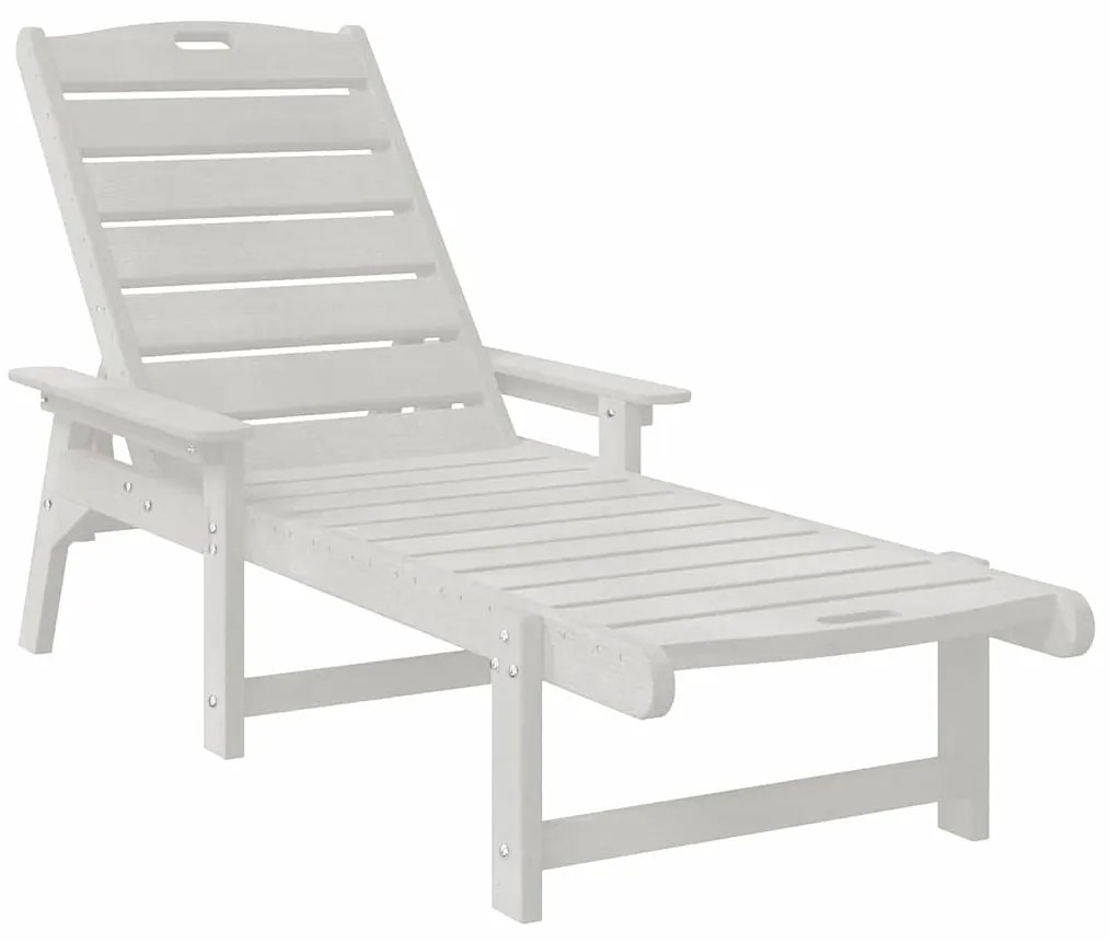 Sofá de Sol Branco 53x162x98.5 cm HDPE