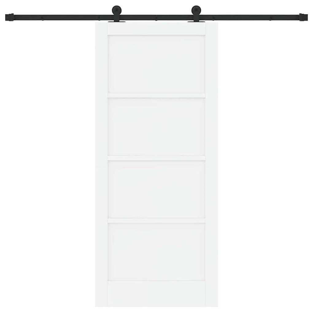 Porta Deslizante vidaXL com Kit de Ferragens 'ORKDAL'Branca de Madeira