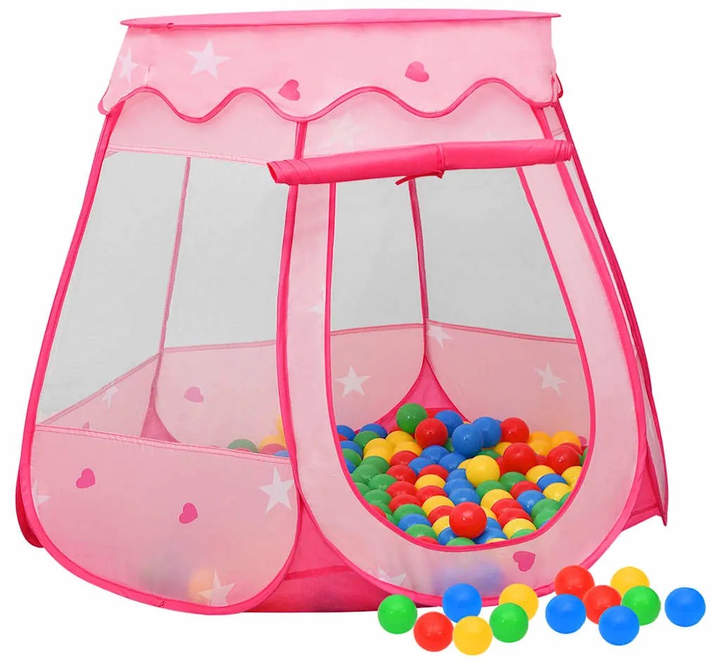 Tenda de brincar infantil 102x102x82 cm rosa