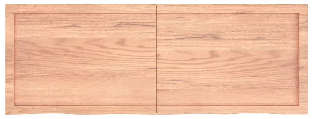 Piano Tavolo Marrone 140x50x(2-4) cm Rovere Massello Trattato