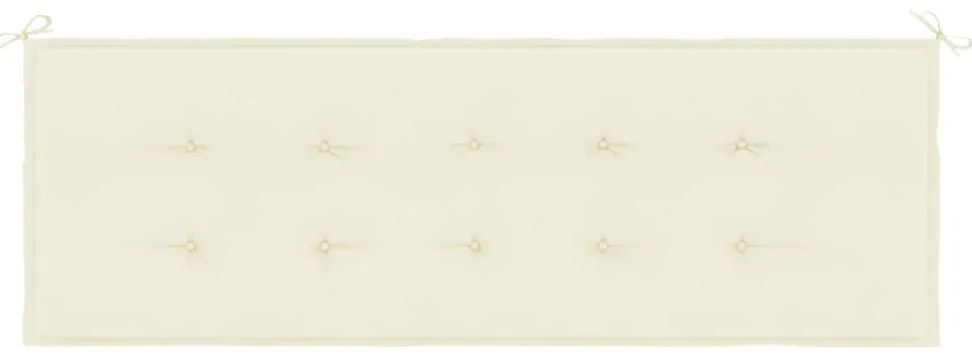 Almofadão p/ banco de jardim 150x50x4 cm tecido oxford creme