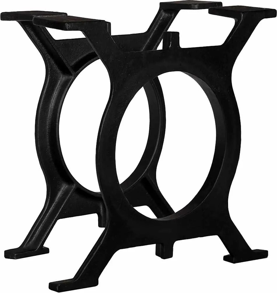 Pernas para mesa de centro 2 pcs estrutura em O ferro fundido