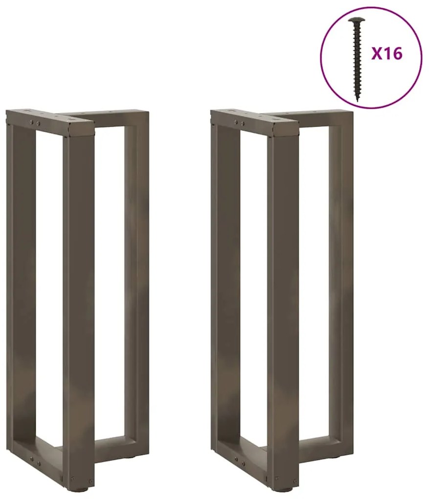 Pés de mesa de bar em forma de T, 2 peças, preto, 50x35x(100-101) cm,