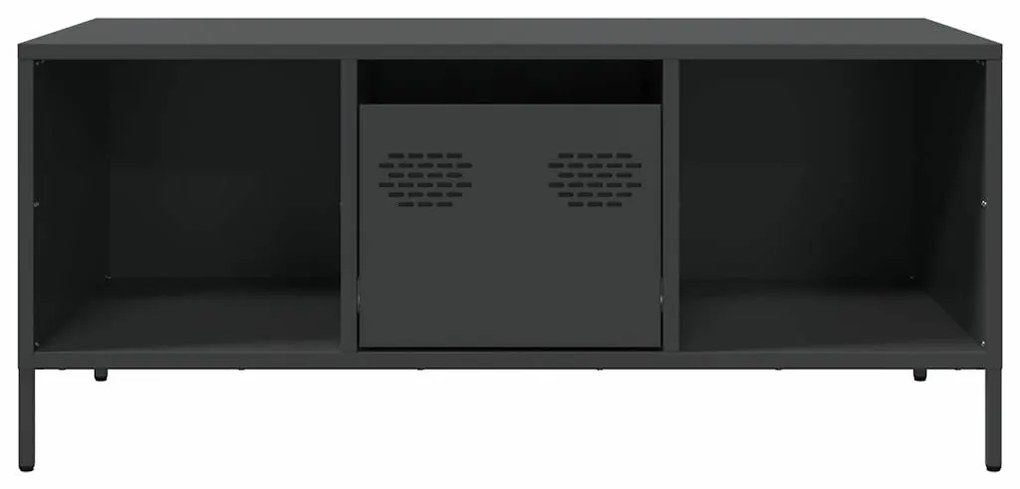 Mesa de centro 101,5x50x43,5 cm aço laminado a frio preto