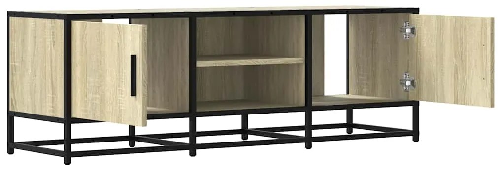 Móvel p/ TV 120x35x41 cm deriv. madeira/metal carvalho sonoma