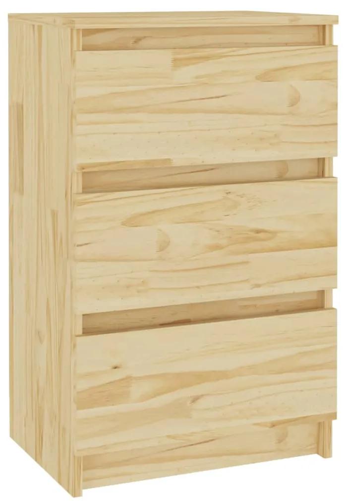 Mesa de cabeceira 40x29,5x64 cm madeira de pinho maciça