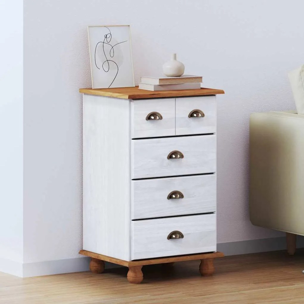 vidaXL Cômoda Branco 45.8 x 40 x 79 cm Madeira de pinho maciça