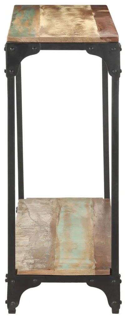 Mesa consola 110x30x75 cm madeira recuperada maciça