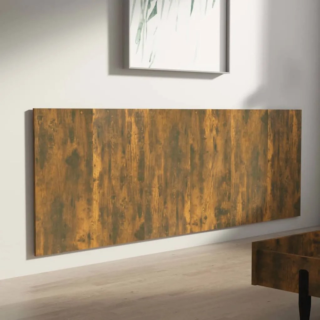 Cabeceira cama 240x1,5x80 cm derivados madeira carvalho fumado
