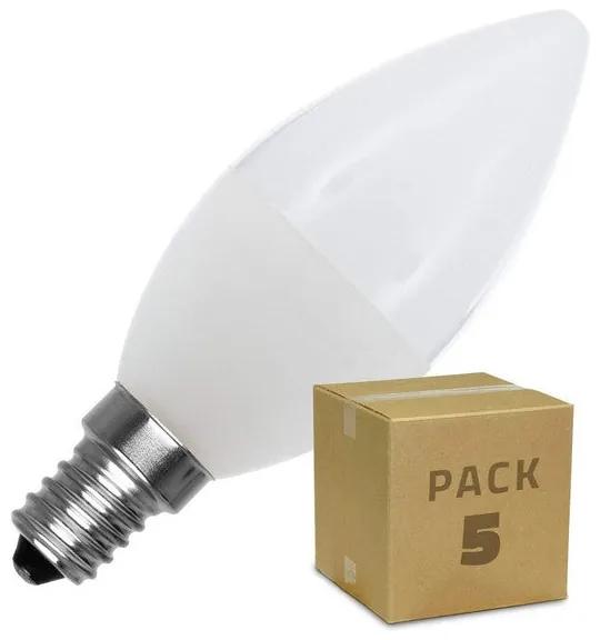 Lâmpada LED vela Ledkia C37  5 Unidades 5 W 400 Lm (Branco Quente 2800K - 3200K)