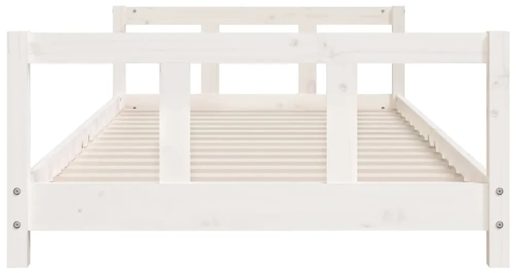 Estrutura de cama infantil 90x190 cm pinho maciço branco