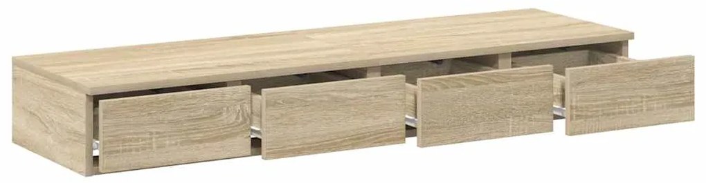Gavetas para Cama Carvalho de Sonoma 120x36,5x16,5 cm Madeira Engenhei