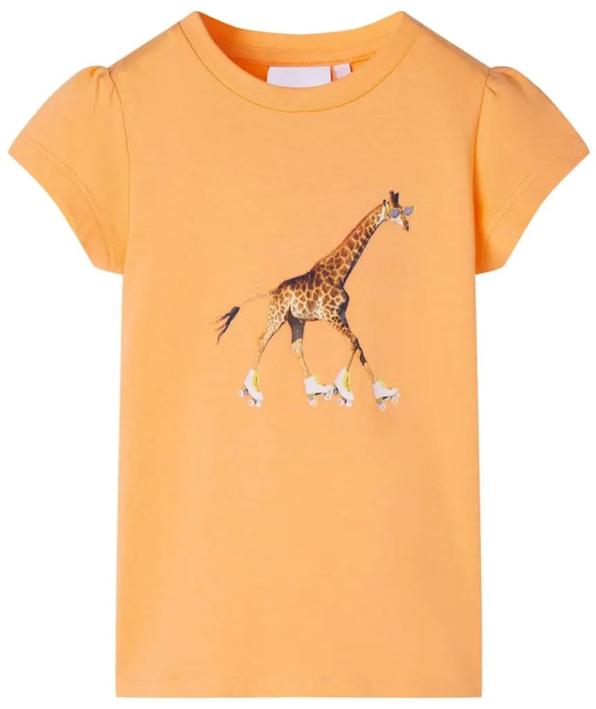 T-shirt de criança laranja-brilhante 128